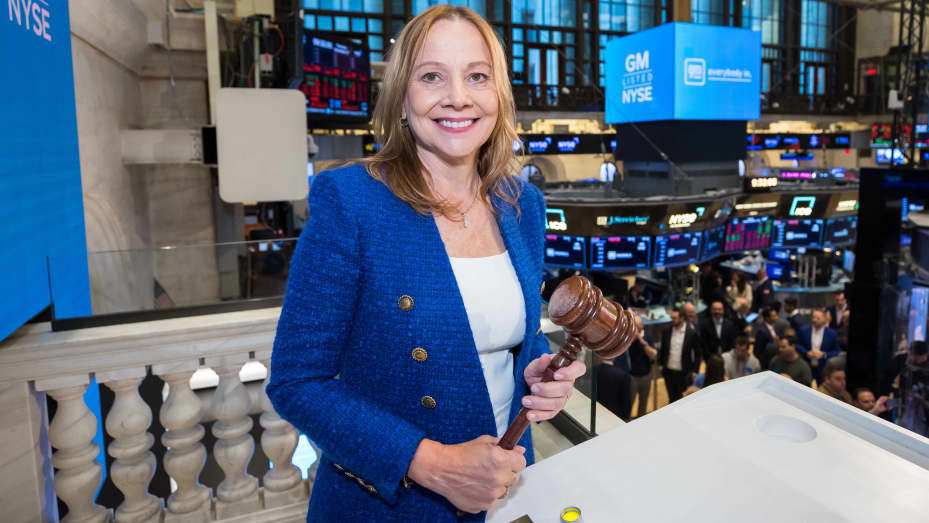 Mary Barra, CEO, GM at the NYSE, November 17, 2022.