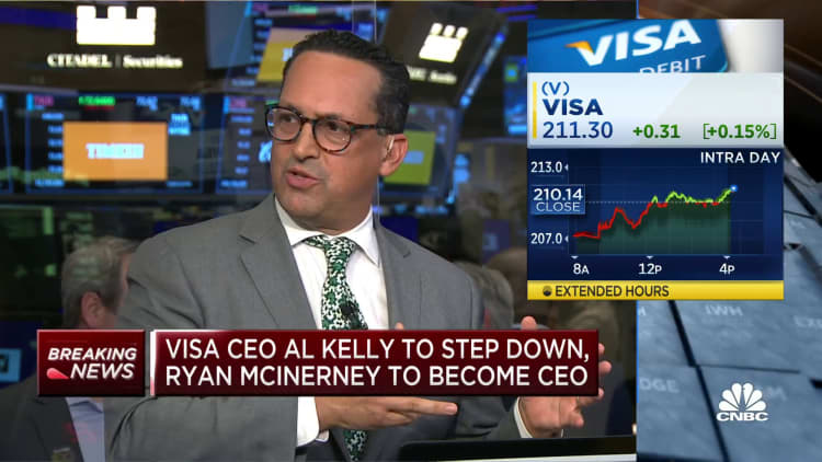 Visa CEO Al Kelly to step down, Ryan McInerney to become CEO