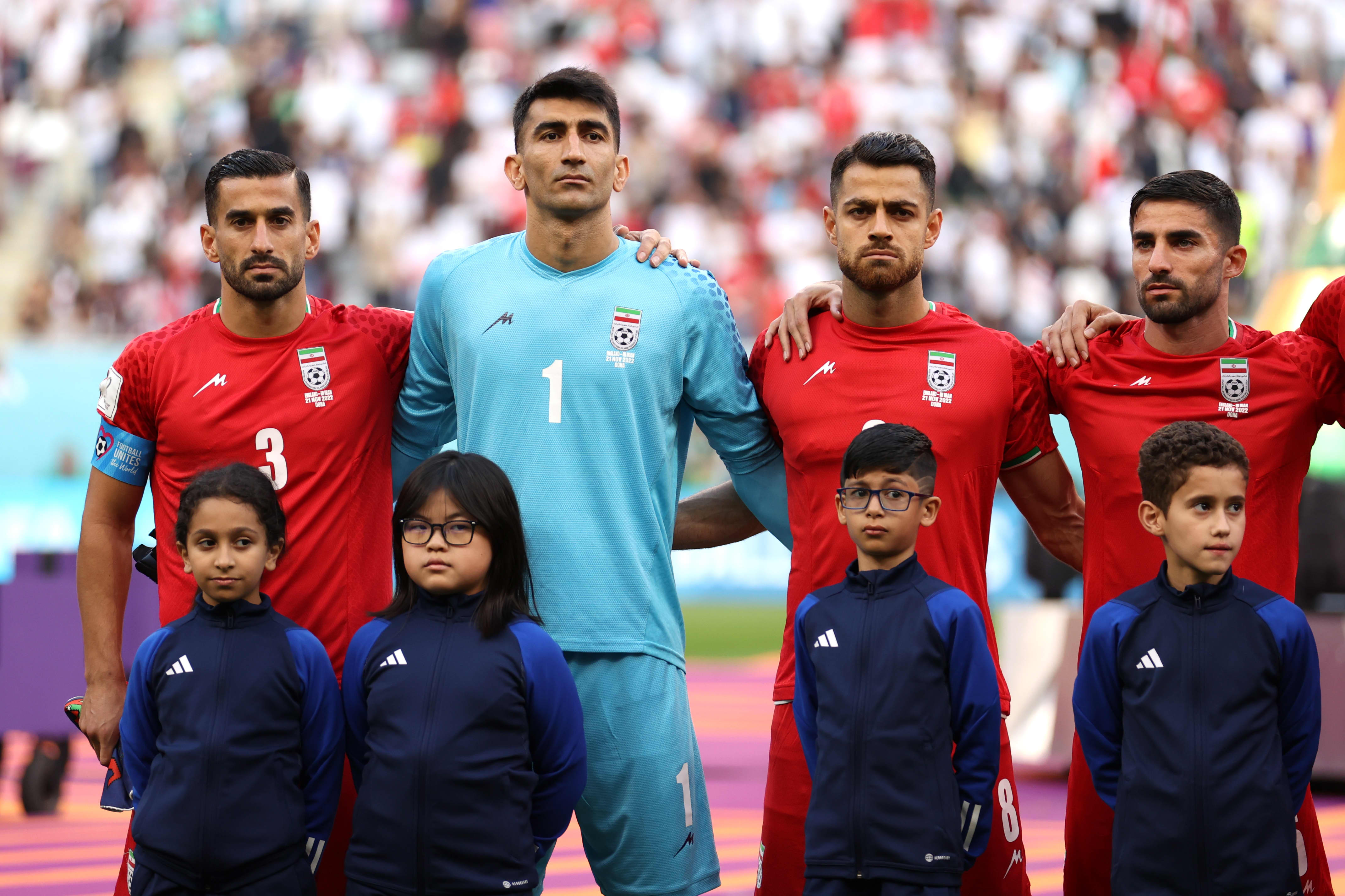 Iran soccer team silent during national anthem at its first World Cup game
