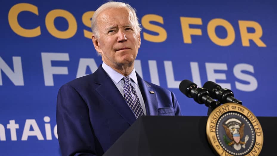 Getty: US President Joe Biden speaks about student debt relief at Central New Mexico Community College Student Resource Center in Albuquerque, New Mexico, on November 3, 2022.