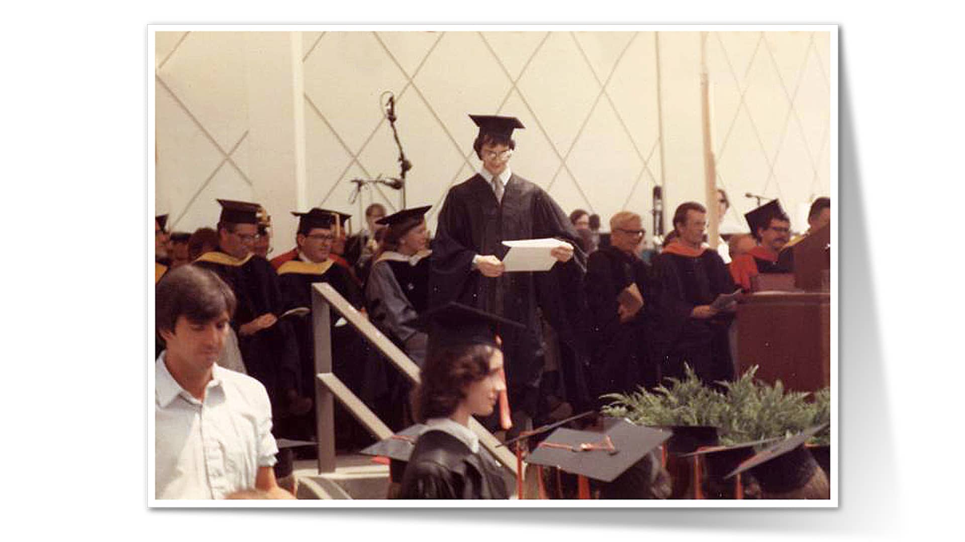 Bill Gross graduating from college.