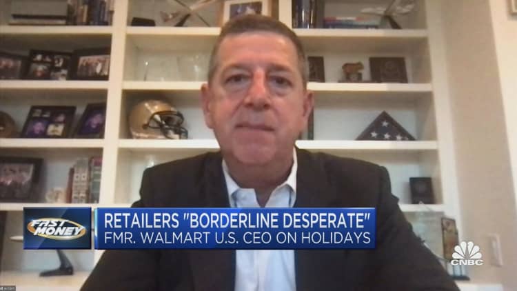 Retailers are 'borderline desperate' as the holiday shopping season kicks into full gear.  Walmart US CEO said.