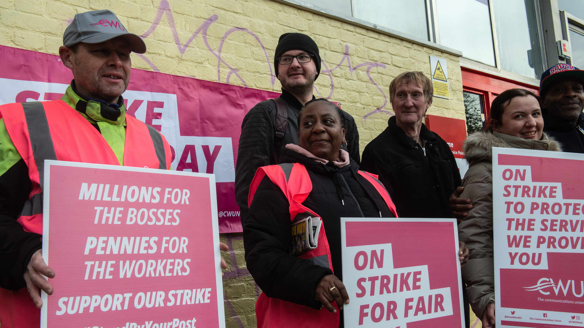 Postal workers in the UK launch Black Friday strike as industrial action sweeps the country