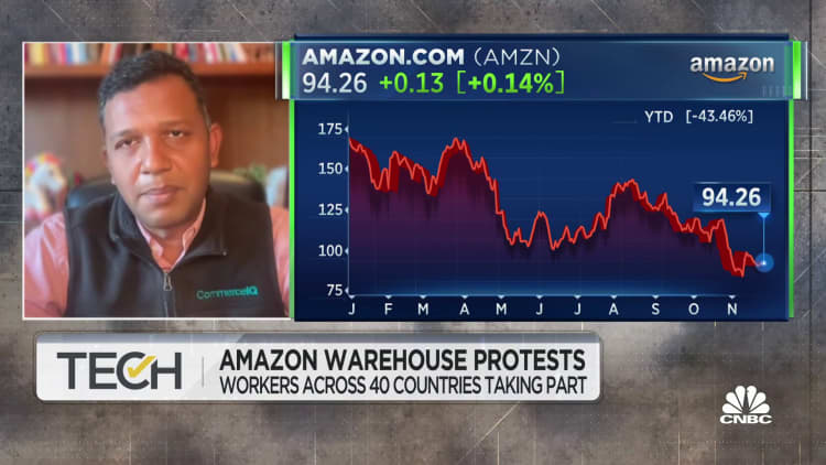 Amazon warehouse workers across 40 countries protest low wages