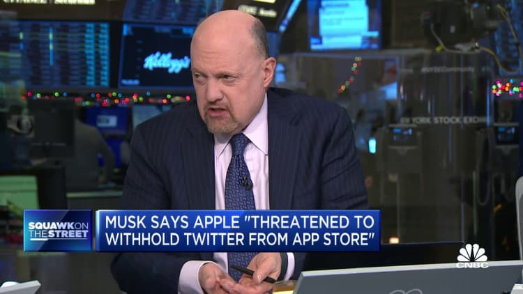 Elon Musk is as 'wrong as you can get' on Apple criticism, says Jim Cramer