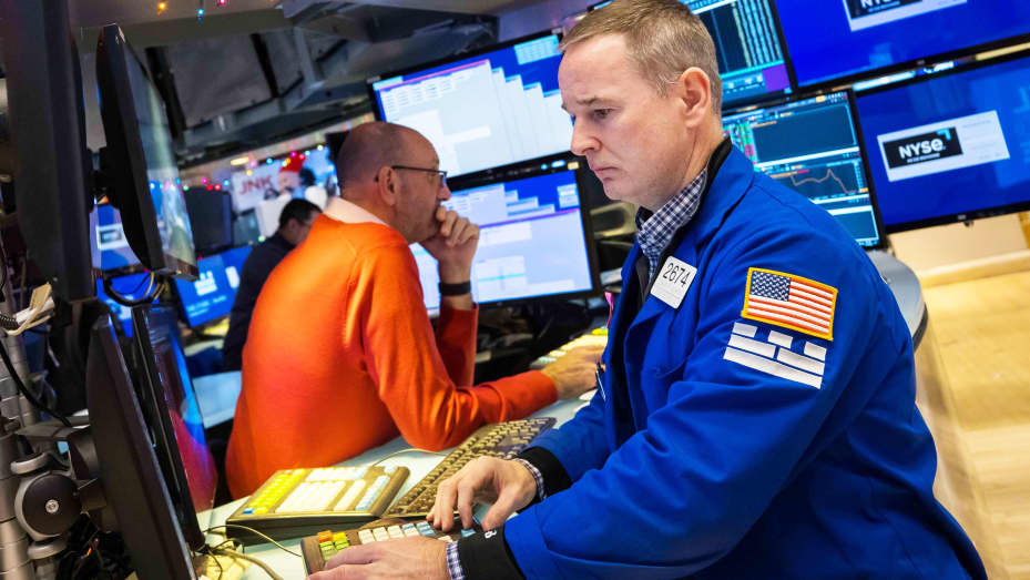 Traders on the floor of the NYSE, Nov. 30, 2022.