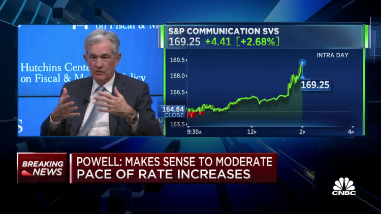 Powell discusses the effect of changing financial conditions on the real economy