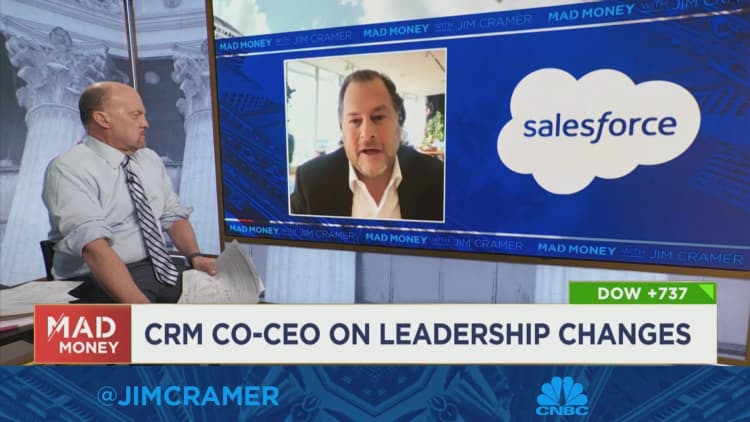 Marc Benioff says newer Salesforce hires are less productive