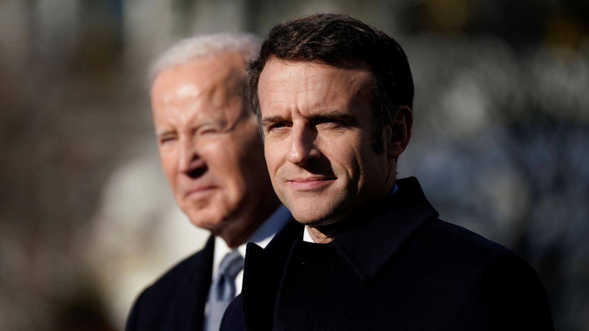 In Biden’s first state visit, French President Macron says U.S. must stand with democracies amid Russian aggression