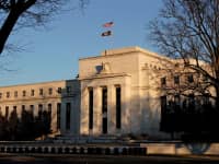 The Federal Reserve building is seen before the Federal Reserve board is expected to signal plans to raise interest rates in March as it focuses on fighting inflation in Washington, January 26, 2022.