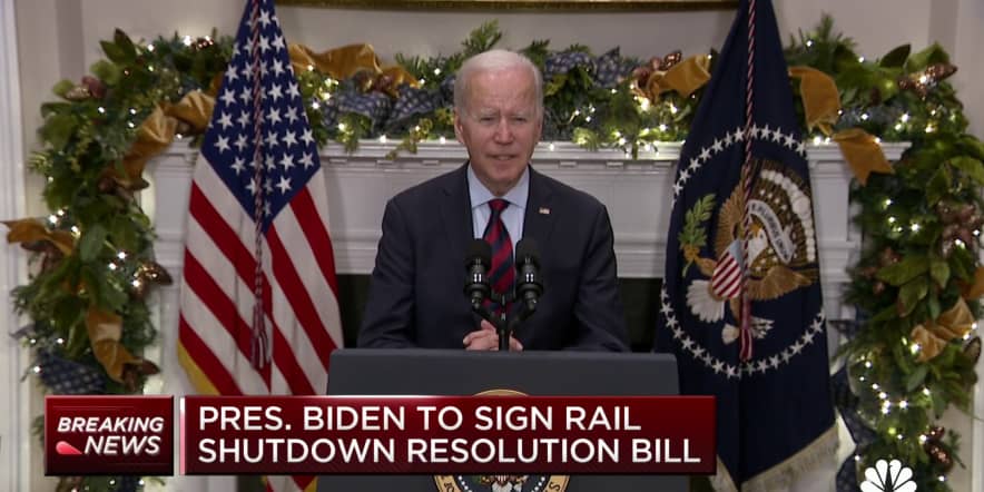 President Biden signs resolution to avoid rail strike