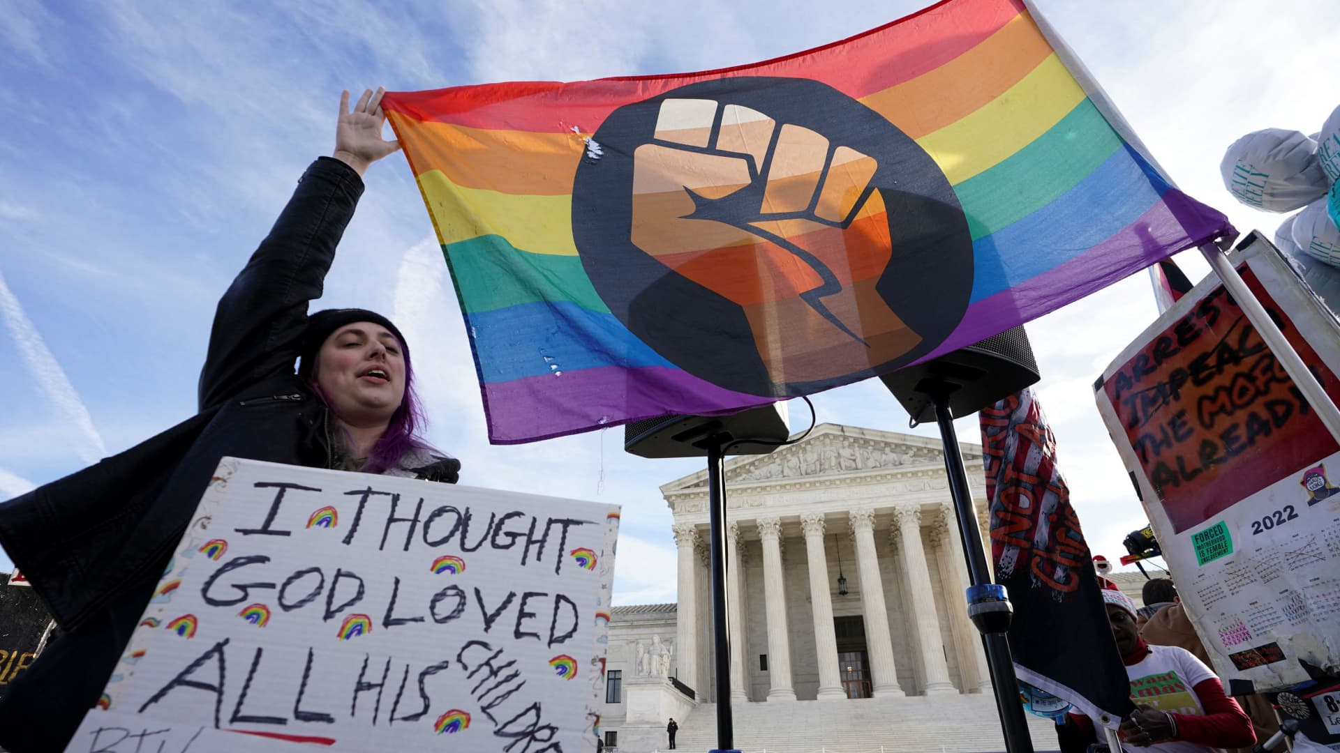 Supreme Court hears case of Colorado wedding website refusing gay marriage work
