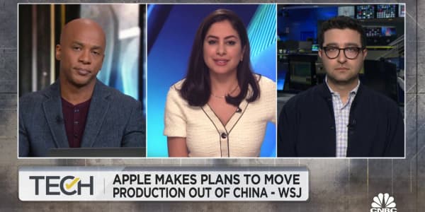 Apple plans to move production out of China and into India, reports The Wall Street Journal