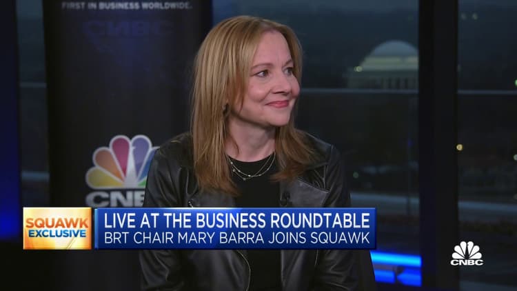 The user  is inactive  strong, but we are readying  for blimpish  2023, says GM CEO Mary Barra