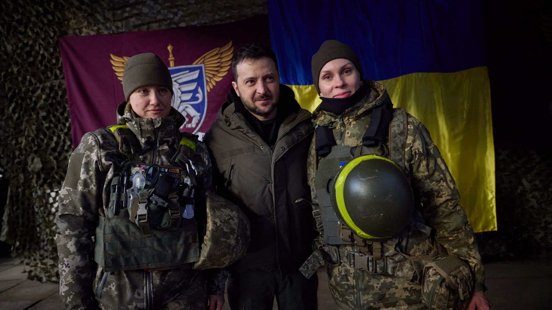 Ukrainian President, Volodymyr Zelenskyy visits Donetsk front, where the most violent clashes in the war with Russia took place in Ukraine on December 06, 2022.