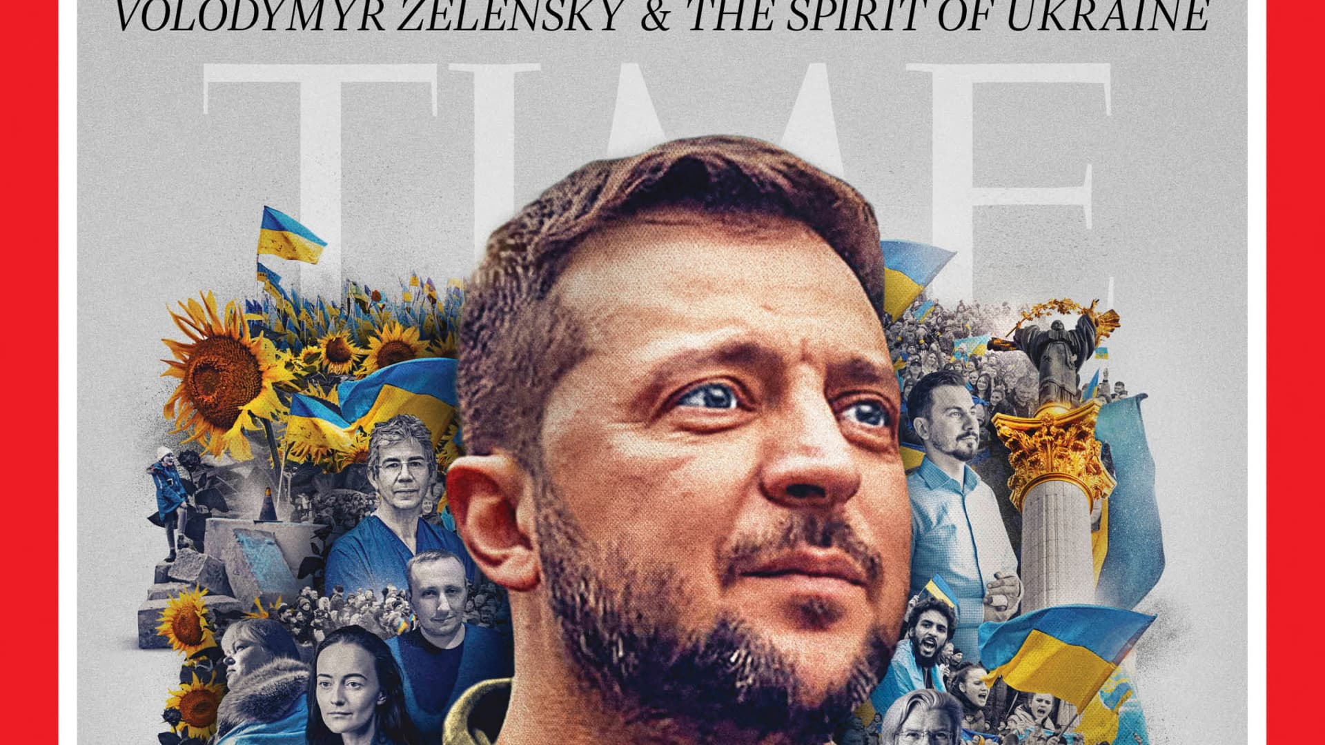Ukraine's President Volodymyr Zelenskyy on the cover of Time Magazine's 2022 