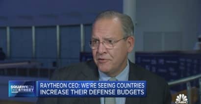 We're seeing the demand, but we're not seeing the contracts yet, says Raytheon CEO Greg Hayes