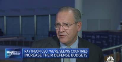 We're seeing the demand, but we're not seeing the contracts yet, says Raytheon CEO Greg Hayes