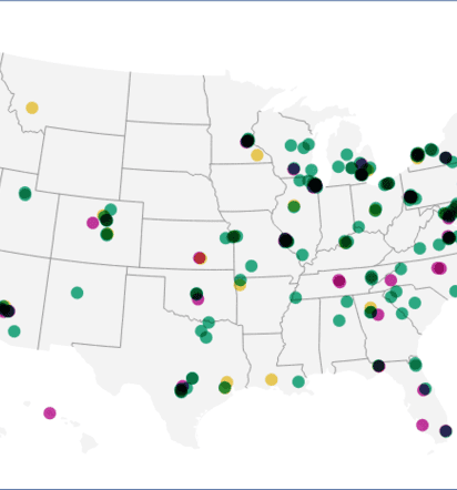 Here's a map of Starbucks stores that voted to unionize