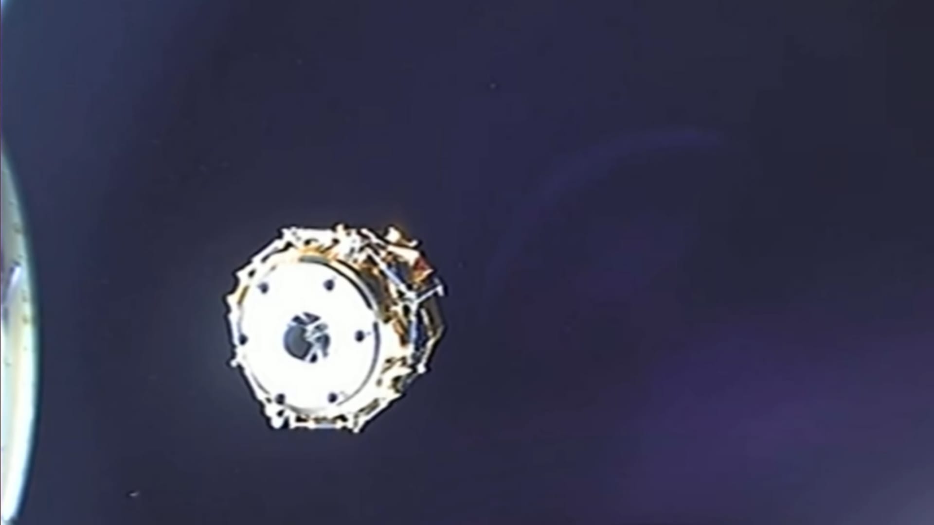The ispace Mission 1 spacecraft deploys from the upper stage of the Falcon 9 rocket on Dec. 11, 2022.