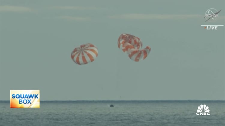 Artemis mission concludes trips to the moon with Orion capsule splashing down in Pacific Ocean