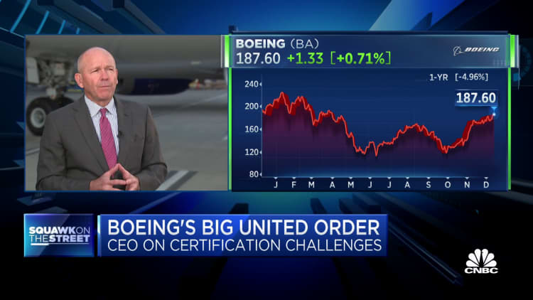 Boeing CEO Dave Calhoun on massive United Airlines deal, certification challenges