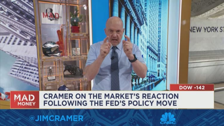 Jim Cramer gives his take on Federal Reserve Chairman Jerome Powell's speech on Wednesday