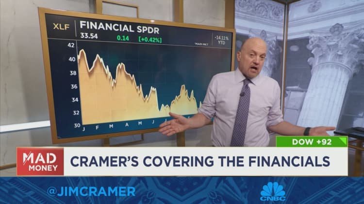 Cramer explains why bank stocks performed poorly this year