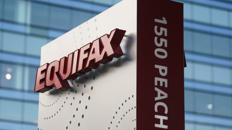 Equifax headquarters in Atlanta, Georgia, US, on Saturday, Aug. 6, 2022. Equifax Inc., the second-biggest global credit bureau, was hit with a proposed class-action lawsuit after a report that it provided inaccurate credit scores on millions of US consumers looking for loans. Photographer: Elijah Nouvelage/Bloomberg via Getty Images