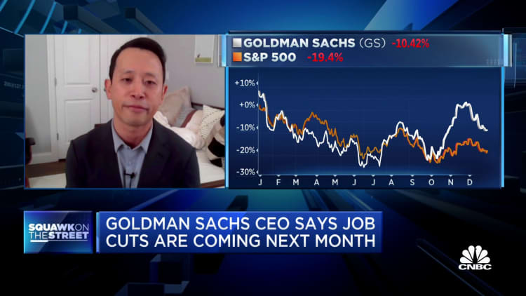 Goldman Sachs CEO says jobs cuts are coming next month