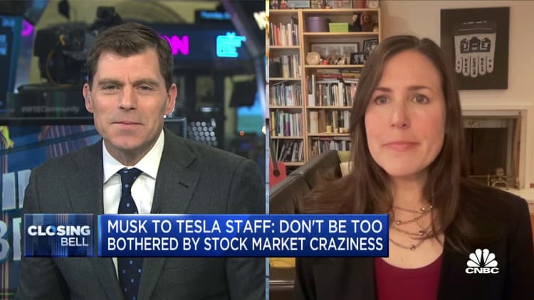 Musk to Tesla staff: Don't be too bothered by the stock market madness