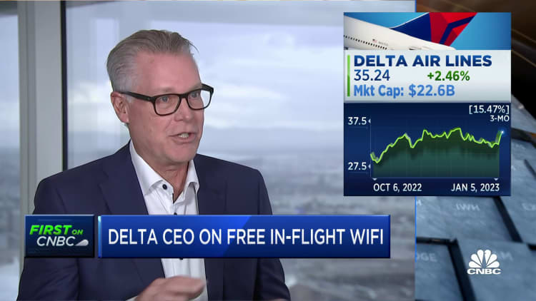 Delta CEO announces free in-flight Wi-Fi