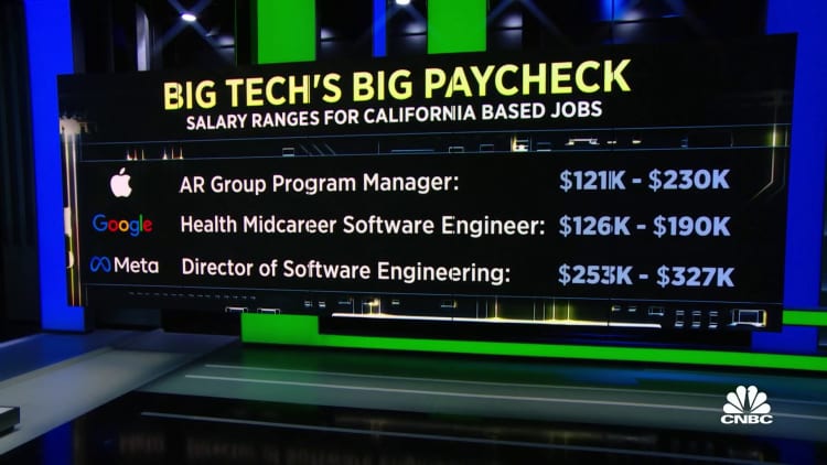 Here’s how much top tech jobs in California pay, according to job ads