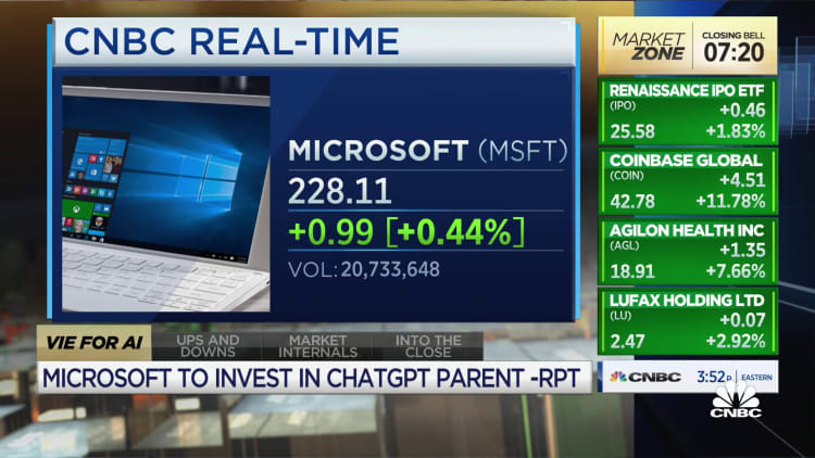 Microsoft invests in ChatGPT parent