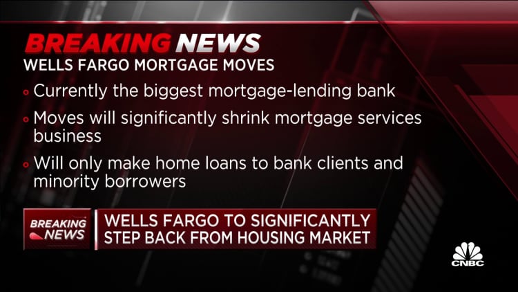 Wells Fargo retreats significantly from the housing market