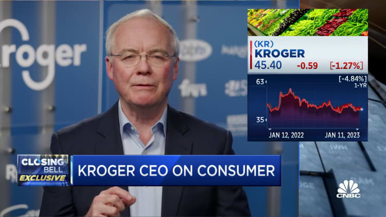 Watch CNBC's full interview on food inflation with Kroger CEO Rodney McMullin