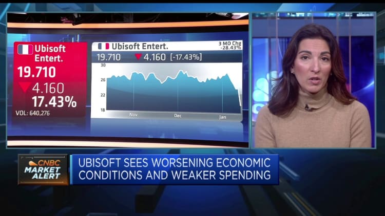 Ubisoft shares tumble after firm full-year revenue guidance was lowered