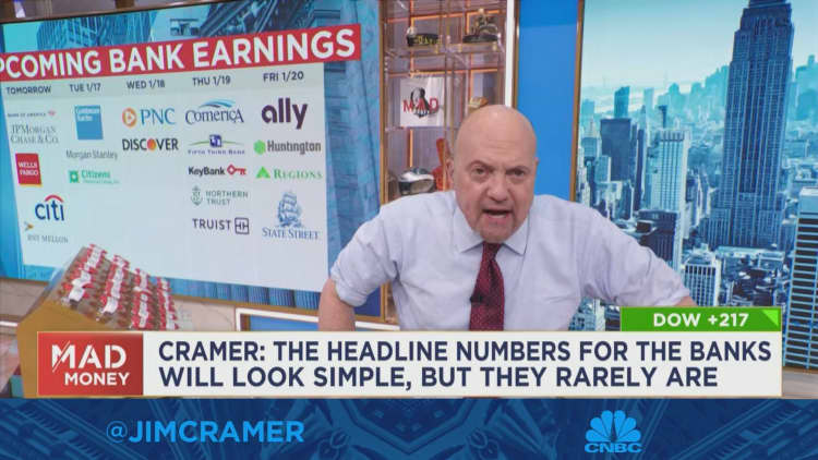 Cramer lays out what investors should look for when banks report earnings on Friday