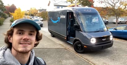 What it’s like to deliver for Amazon in new electric Rivian vans