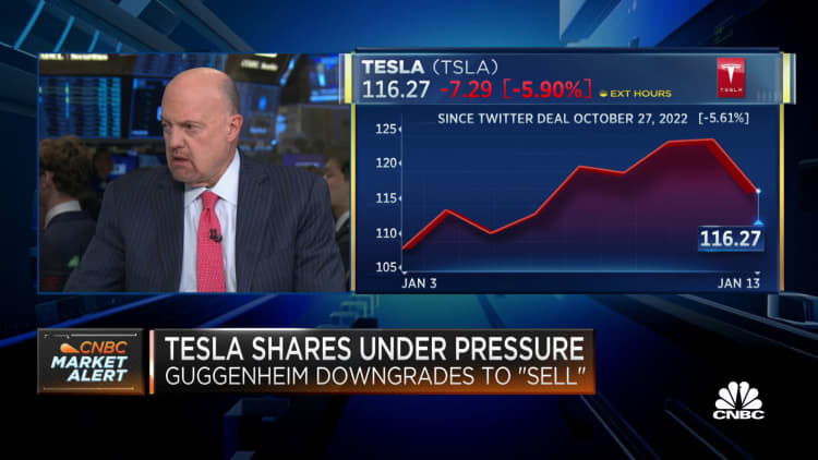 Jim Cramer sees Tesla under pressure as EV competition heats up