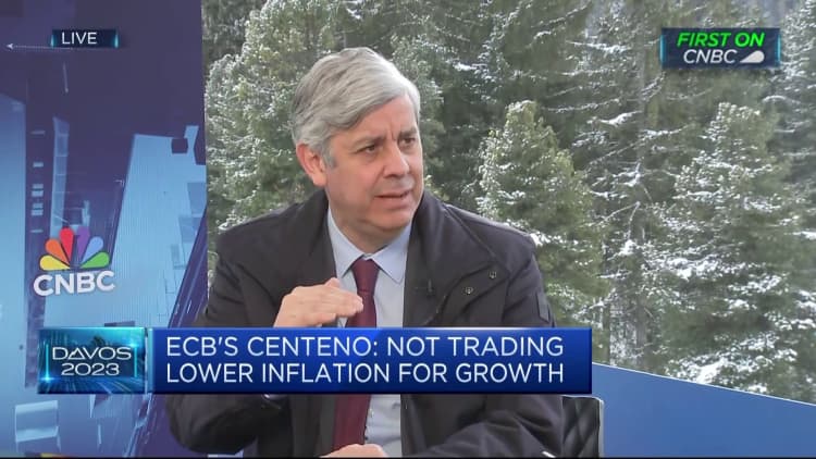 ECB’s Centeno says all forecasts show growth picking up in the second half of 2023