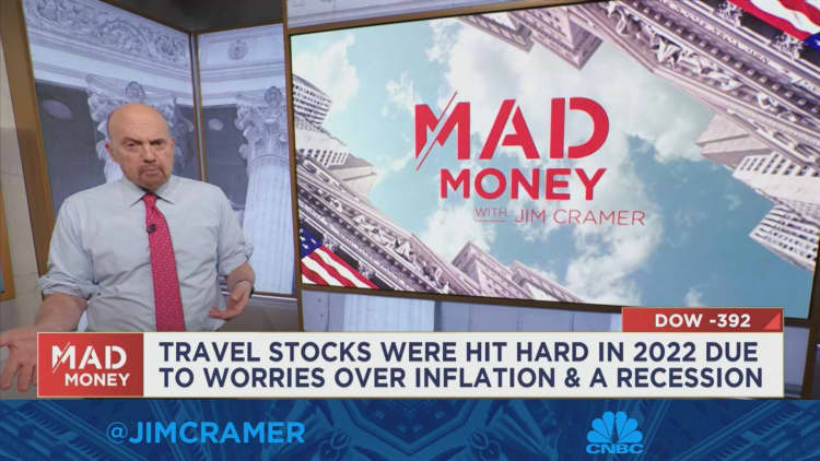 Jim Cramer picks his favorite travel, restaurant, entertainment and gym stocks