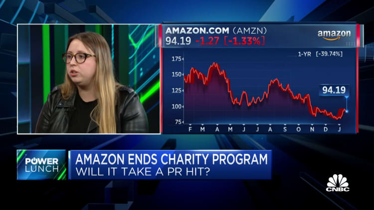 Amazon suspends charity program