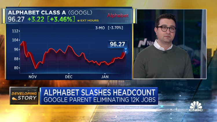 Alphabet, parent of Google, cuts its workforce by 12,000 people