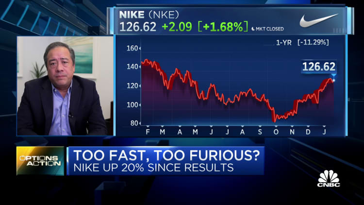 Too fast, too furious? Nike shares rise 20% since results