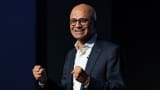 Microsoft CEO Satya Nadella speaks at the company's Ignite Spotlight event in Seoul on Nov. 15, 2022. Nadella gave a keynote speech at an event hosted by the company's Korean unit.