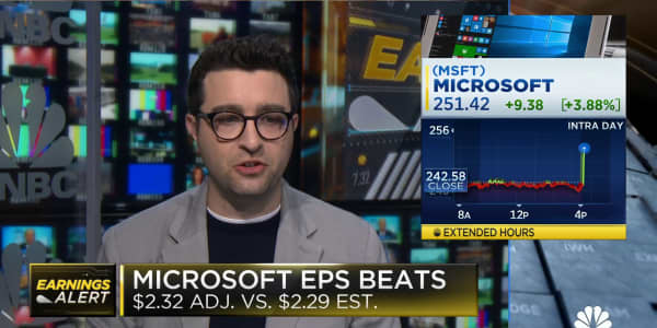 Microsoft beats on earnings with strong growth from cloud unit