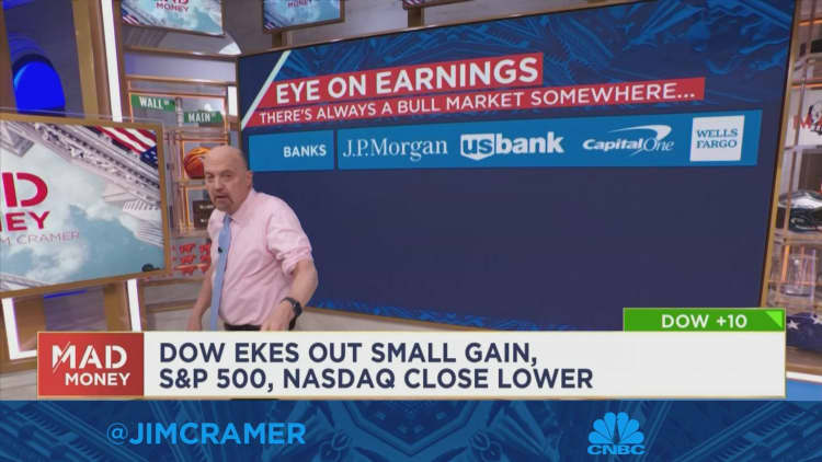 Jim Cramer na corrida de touros em ações de bancos
