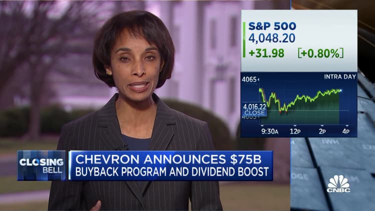 CEA Chair Cecilia Rouse weighs in on Chevron's $75 billion stock buyback announcement