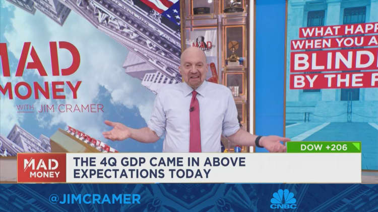 Jim Cramer believes strong earnings from Tesla and United Rentals helped Thursday's gains.